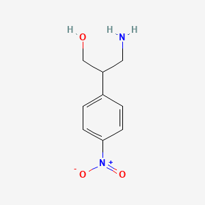 molecular formula C9H12N2O3 B13589523 3-Amino-2-(4-nitrophenyl)propan-1-ol 