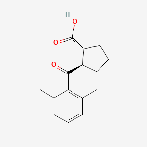trans-2-(2,6-Dimethylbenzoyl)cyclopentane-1-carboxylic acid