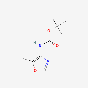 molecular formula C9H14N2O3 B13589542 tert-butylN-(5-methyl-1,3-oxazol-4-yl)carbamate 