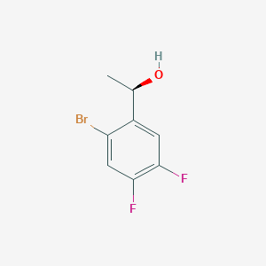 molecular formula C8H7BrF2O B13589544 (1R)-1-(2-bromo-4,5-difluorophenyl)ethan-1-ol 