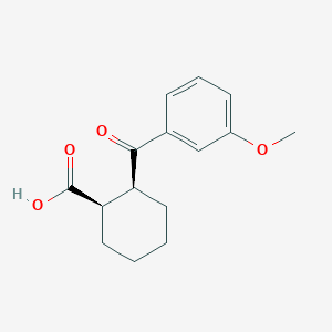 molecular formula C15H18O4 B1358955 cis-2-(3-Methoxybenzoyl)cyclohexane-1-carboxylic acid CAS No. 357980-63-3
