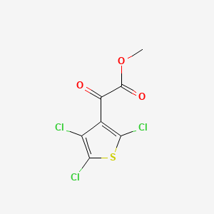 molecular formula C7H3Cl3O3S B13589557 Methyl2-oxo-2-(trichlorothiophen-3-yl)acetate 