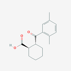 trans-2-(2,5-Dimethylbenzoyl)cyclohexane-1-carboxylic acid