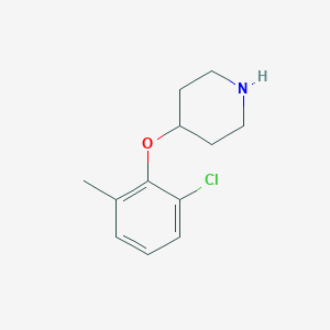 molecular formula C12H16ClNO B13589589 4-(2-Chloro-6-methylphenoxy)piperidine CAS No. 367501-16-4