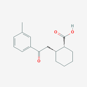 cis-2-[2-(3-Methylphenyl)-2-oxoethyl]cyclohexane-1-carboxylic acid
