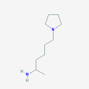 molecular formula C10H22N2 B13589593 6-(Pyrrolidin-1-yl)hexan-2-amine 