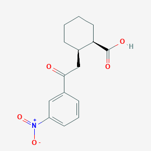 cis-2-[2-Oxo-2-(3-nitrophenyl)ethyl]cyclohexane-1-carboxylic acid