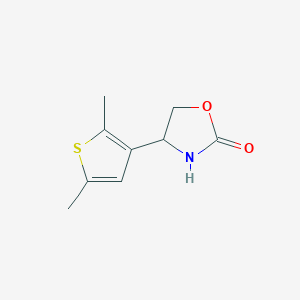 molecular formula C9H11NO2S B13589611 4-(2,5-Dimethylthiophen-3-yl)oxazolidin-2-one 