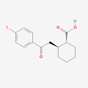 molecular formula C15H17IO3 B1358962 反式-2-[2-(4-碘苯基)-2-氧代乙基]环己烷-1-甲酸 CAS No. 735274-97-2