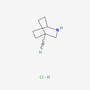 molecular formula C9H14ClN B13589620 4-Ethynyl-2-azabicyclo[2.2.2]octanehydrochloride 