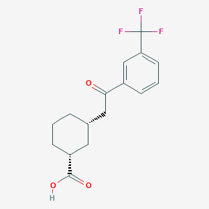 cis-3-[2-Oxo-2-(3-trifluoromethylphenyl)ethyl]cyclohexane-1-carboxylic acid