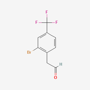 molecular formula C9H6BrF3O B13589631 2-(2-Bromo-4-(trifluoromethyl)phenyl)acetaldehyde 