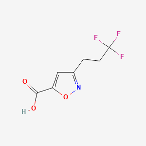 molecular formula C7H6F3NO3 B13589637 3-(3,3,3-Trifluoropropyl)isoxazole-5-carboxylic acid 