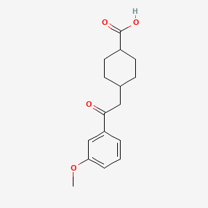 molecular formula C16H20O4 B1358964 cis-4-[2-(3-Methoxyphenyl)-2-oxoethyl]-cyclohexane-1-carboxylic acid CAS No. 735275-79-3