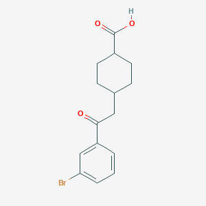 molecular formula C15H17BrO3 B1358965 顺式-4-[2-(3-溴苯基)-2-氧代乙基]-环己烷-1-羧酸 CAS No. 735275-84-0