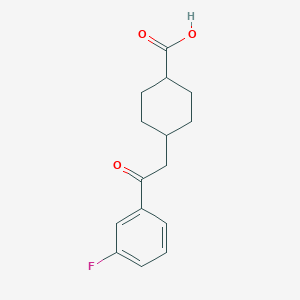 cis-4-[2-(3-Fluorophenyl)-2-oxoethyl]-cyclohexane-1-carboxylic acid