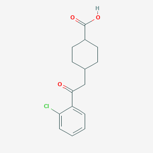 cis-4-[2-(2-Chlorophenyl)-2-oxoethyl]-cyclohexane-1-carboxylic acid