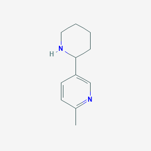 molecular formula C11H16N2 B13589713 2-Methyl-5-(piperidin-2-yl)pyridine 