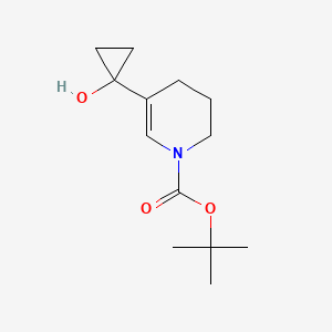 molecular formula C13H21NO3 B13589722 Tert-butyl 5-(1-hydroxycyclopropyl)-1,2,3,4-tetrahydropyridine-1-carboxylate 