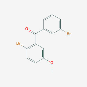 molecular formula C14H10Br2O2 B1358974 2,3'-Dibromo-5-methoxybenzophenone CAS No. 746651-87-6
