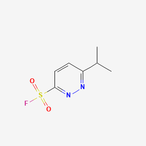 molecular formula C7H9FN2O2S B13589751 6-(Propan-2-yl)pyridazine-3-sulfonylfluoride 