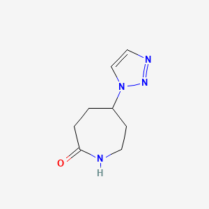 molecular formula C8H12N4O B13589752 5-(1h-1,2,3-Triazol-1-yl)azepan-2-one 
