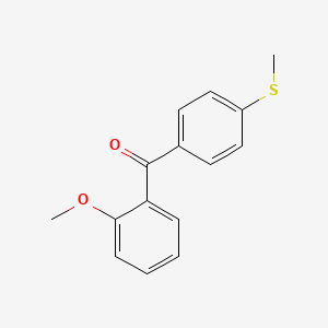 molecular formula C15H14O2S B1358976 2-Methoxy-4'-thiomethylbenzophenone CAS No. 73242-08-7