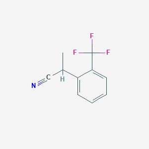 molecular formula C10H8F3N B13589767 2-(2-(Trifluoromethyl)phenyl)propanenitrile 