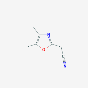 molecular formula C7H8N2O B13589788 2-Oxazoleacetonitrile, 4,5-dimethyl- 