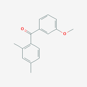 molecular formula C16H16O2 B1358981 2,4-Dimethyl-3'-methoxybenzophenone CAS No. 750633-70-6