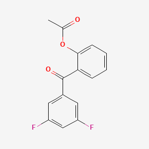 molecular formula C15H10F2O3 B1358986 2-Acetoxy-3',5'-difluorobenzophenone CAS No. 890098-74-5