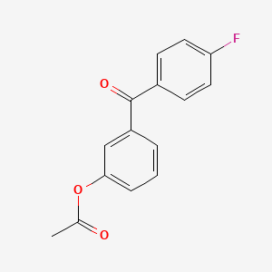 molecular formula C15H11FO3 B1358987 3-Acetoxy-4'-fluorobenzophenone CAS No. 890099-49-7