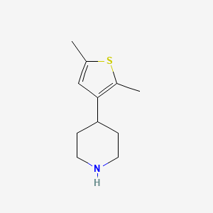 molecular formula C11H17NS B13589872 4-(2,5-Dimethylthiophen-3-yl)piperidine 