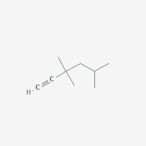 molecular formula C9H16 B13589873 3,3,5-Trimethylhex-1-yne 