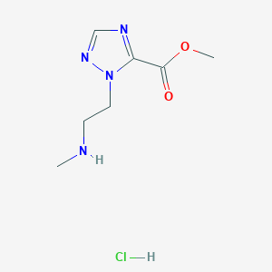 molecular formula C7H13ClN4O2 B13589880 methyl1-[2-(methylamino)ethyl]-1H-1,2,4-triazole-5-carboxylatehydrochloride 