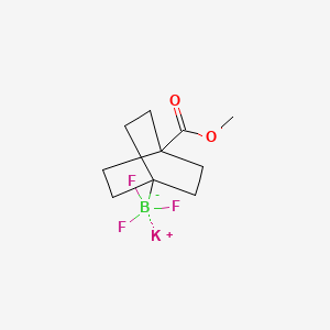 molecular formula C10H15BF3KO2 B13589881 Potassium trifluoro[4-(methoxycarbonyl)bicyclo[2.2.2]octan-1-yl]boranuide 