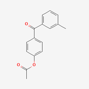 molecular formula C16H14O3 B1358989 4-Acetoxy-3'-methylbenzophenone CAS No. 52981-07-4