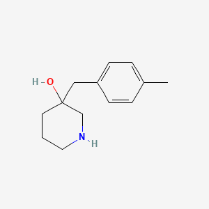 molecular formula C13H19NO B13589890 3-(4-Methylbenzyl)piperidin-3-ol 