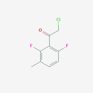 molecular formula C9H7ClF2O B13589899 2',6'-Difluoro-3'-methylphenacyl chloride 