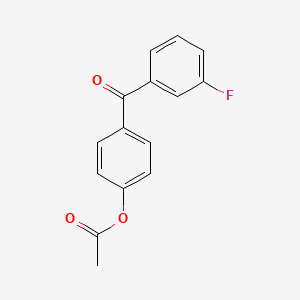 molecular formula C15H11FO3 B1358991 4-Acetoxy-3'-fluorobenzophenone CAS No. 890099-42-0