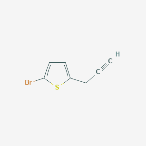 molecular formula C7H5BrS B13589913 2-Bromo-5-(prop-2-yn-1-yl)thiophene 