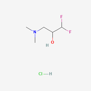 molecular formula C5H12ClF2NO B13589926 3-(Dimethylamino)-1,1-difluoropropan-2-olhydrochloride 