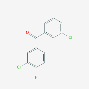 molecular formula C13H7Cl2FO B1358995 3,3'-Dichloro-4'-fluorobenzophenone CAS No. 951890-01-0