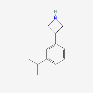 molecular formula C12H17N B13589956 3-(3-Isopropylphenyl)azetidine 