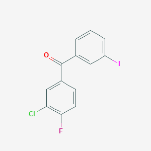 molecular formula C13H7ClFIO B1358997 3-Chloro-4-fluoro-3'-iodobenzophenone CAS No. 951890-19-0
