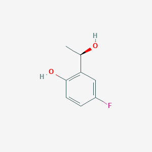 molecular formula C8H9FO2 B13589975 4-fluoro-2-[(1R)-1-hydroxyethyl]phenol CAS No. 156597-63-6