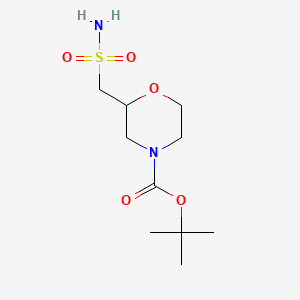 molecular formula C10H20N2O5S B13589991 Tert-butyl 2-(sulfamoylmethyl)morpholine-4-carboxylate 