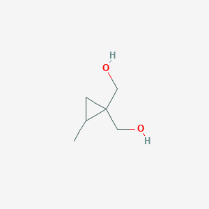 molecular formula C6H12O2 B13590018 [1-(Hydroxymethyl)-2-methylcyclopropyl]methanol 
