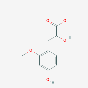 molecular formula C11H14O5 B13590022 Methyl 2-hydroxy-3-(4-hydroxy-2-methoxyphenyl)propanoate 