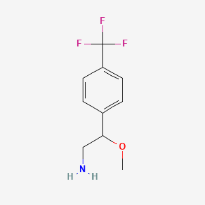 molecular formula C10H12F3NO B13590023 2-Methoxy-2-[4-(trifluoromethyl)phenyl]ethan-1-amine 